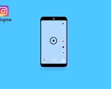 Ikona Instagram i smartfon z przyciskiem odtwarzania. Dowiedz się, jak usunąć rolkę z Instagrama.
