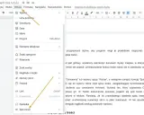 Wybieranie opcji "Wstaw" i następnie "Spis treści" w edytorze tekstu.