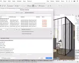 Menedżer bibliotek w Archicadzie pokazuje brakujące pliki, w tym obrazy i tekstury, które są potrzebne do projektu.