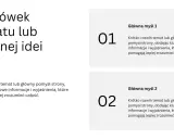 Szablon prezentacji, który pokazuje, jak zrobić plakat w PowerPoint. Zawiera nagłówek i pola na główne myśli z opisami.