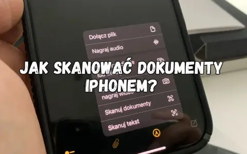 Jak zrobić skan dokumentu iPhone'em? Na ekranie telefonu widać opcję "Skanuj dokumenty".