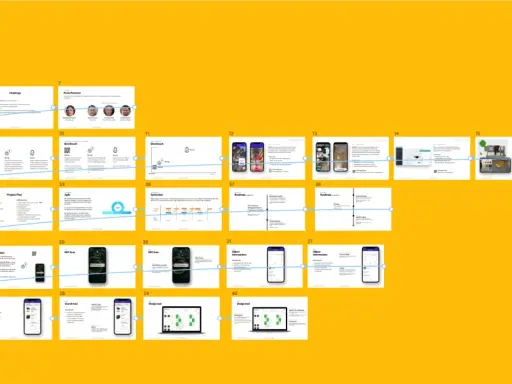 Prezentacja z figma tutorial pl: wyzwanie, benchmarki, plan projektu, koncepcja, opis rozwiązania, skan NFC, wyszukiwarka, obiekty, narzędzie projektowe.