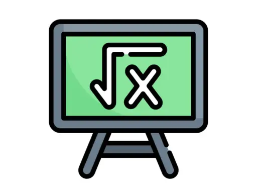 Tablica z zieloną powierzchnią, na której widnieje symbol pierwiastka kwadratowego z literą "x". To znak paragrafu dla matematyków.