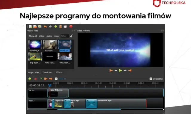 Oprogramowanie do edycji wideo z podglądem i ścieżkami montażowymi. To łatwy program do montowania filmów, idealny do tworzenia własnych projektów.