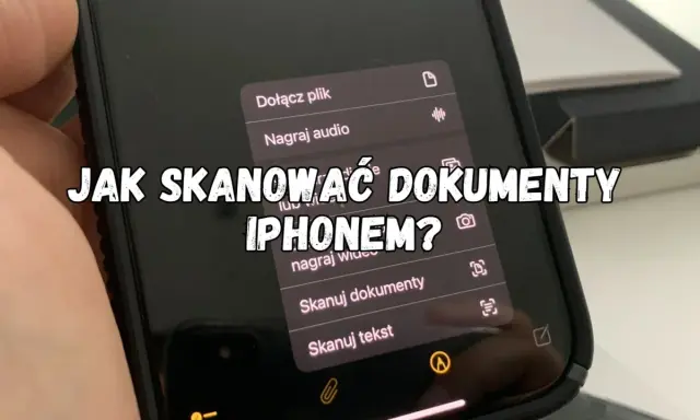 Jak zrobić skan dokumentu iPhone'em? Na ekranie telefonu widać opcję "Skanuj dokumenty".