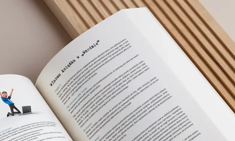 Własna książka w „Wordzie” – tekst z wyjustowaniem. Edytory tekstu, jak MS Word, pozwalają tworzyć dokumenty z tekstem, grafiką i tabelami.